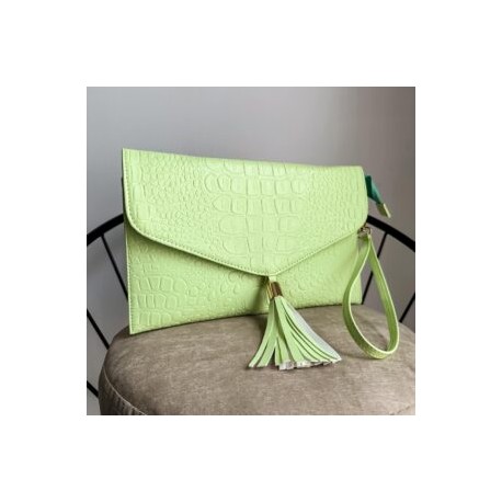 Clutch Bag color Croco Limoncello