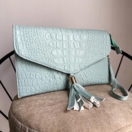 Clutch Bag color Croco Tiffany