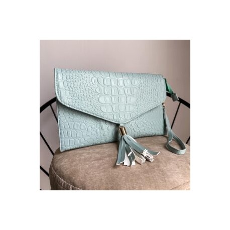 Clutch Bag color Croco Tiffany