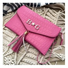 Clutch Caiman Rosa Pop