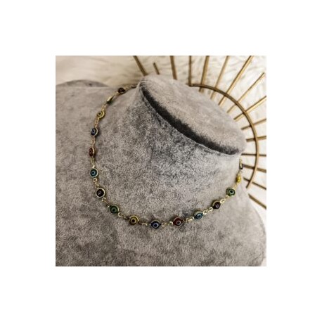 Collar de ojos colores chocker