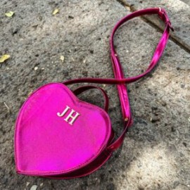 Heart Bag Metálico Fucsia