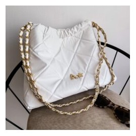 Hera Bag Cadena Oro Color Blanco