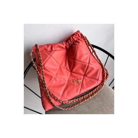 Hera Bag Cadena Oro Color Coral