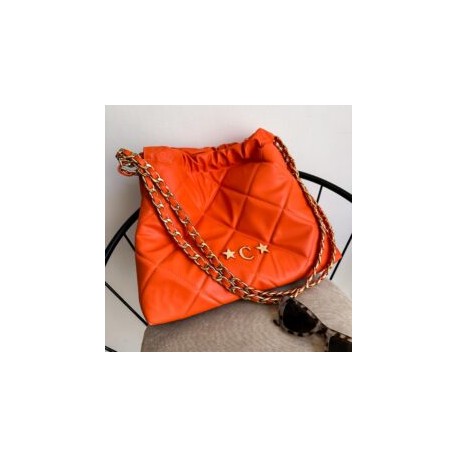 Hera Bag Cadena Oro Color Orange