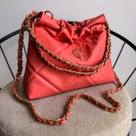 Hera Bag Mini Cadena Oro Color Coral