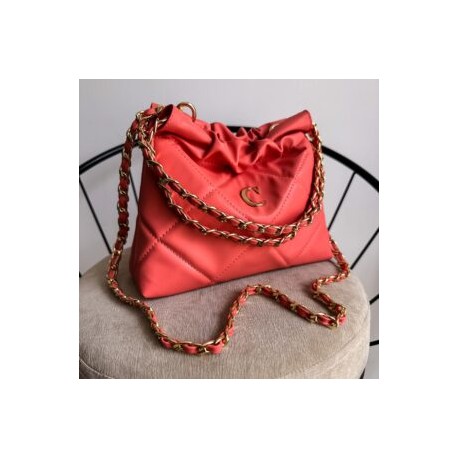 Hera Bag Mini Cadena Oro Color Coral