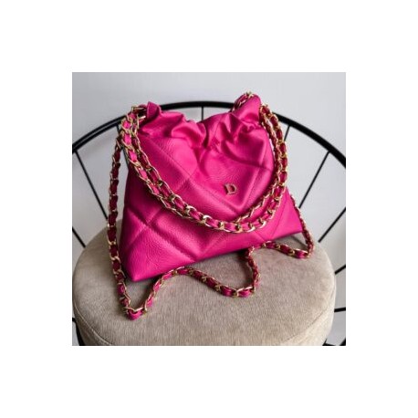 Hera Bag Mini Cadena Oro Color Fucsia