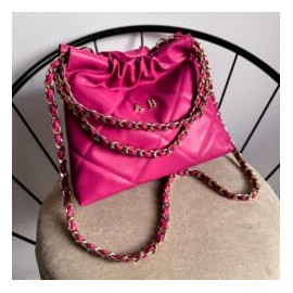 Hera Bag Mini Cadena Oro Color Fucsia