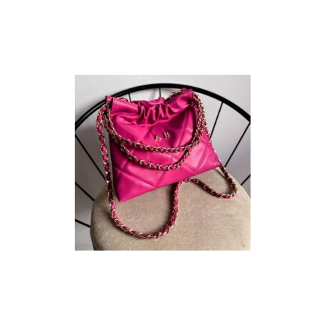 Hera Bag Mini Cadena Oro Color Fucsia