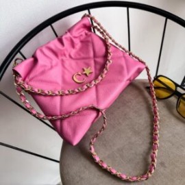 Hera Bag Mini Cadena Oro Color Rosa Pop