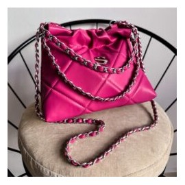 Hera Bag Mini Cadena Plata Color Fucsia