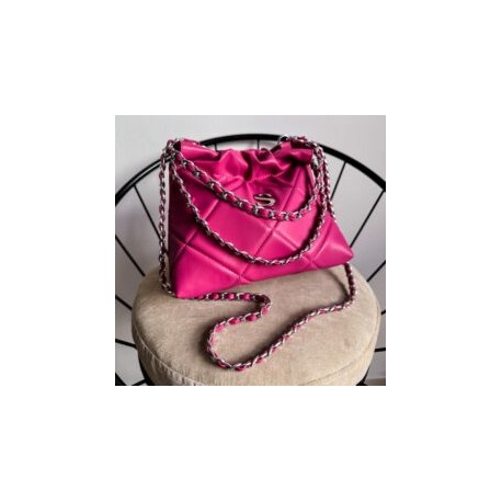 Hera Bag Mini Cadena Plata Color Fucsia