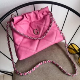 Hera Bag Mini Cadena Plata Color Rosa Pop