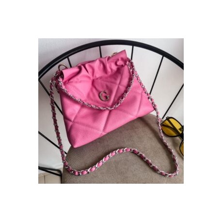 Hera Bag Mini Cadena Plata Color Rosa Pop