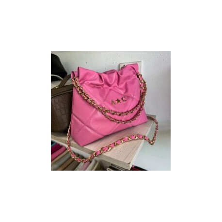 Hera Bag Mini SOFT Cadena Oro Color Rosa Pop