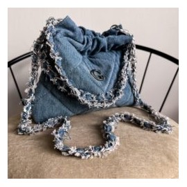 Hera Mini Cadena Plata Denim