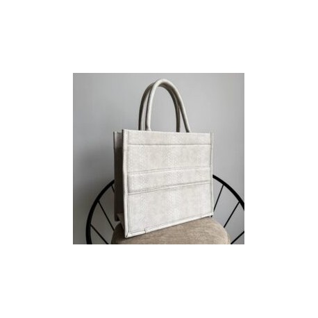 Alpha Tote Medium Total Pitón Crema