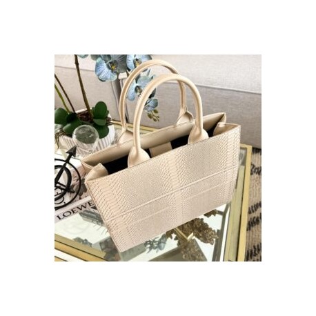 Bolsa Tote Grande nacional sintético grabado víbora color Beige